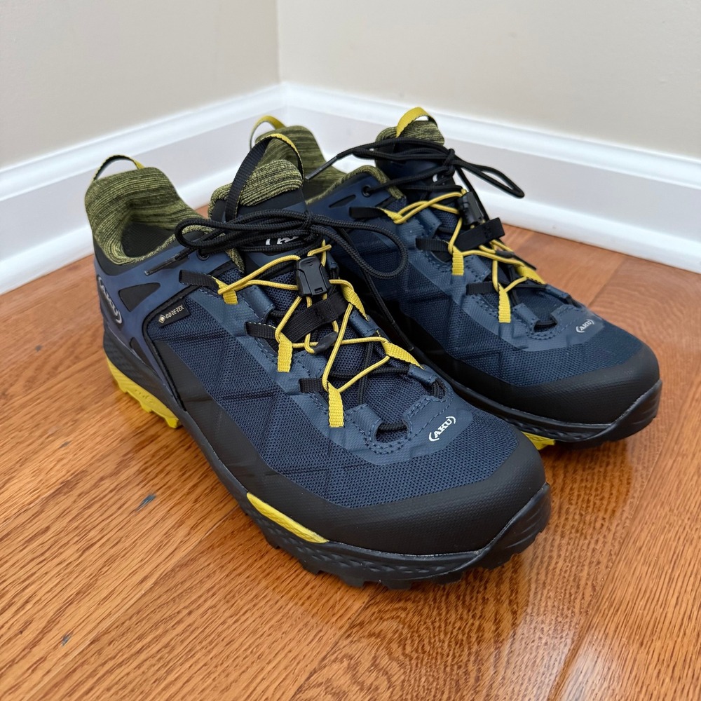 AKU Rocket DFS GTX Mens Hiking Shoes Blue Yellow Gore-Tex Vibram Size 9.5